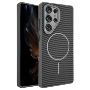Husa MagFiber » Samsung S25 Plus, Carbon MagCase, AntiShock, Grey