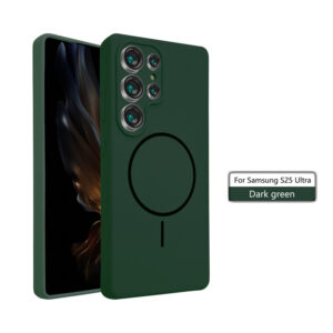 Husa MagThin » Samsung S25 Plus, Smooth Soft, MagSafe, Deep GREEN