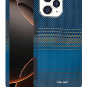 Husa Aramid PTK » iPhone 16 Pro, Kevlar Fiber, cu MagSafe, Moonrise BLUE