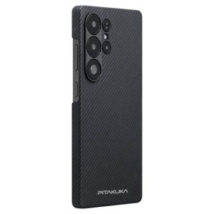 Husa Aramid PTK » Samsung S25 Plus (S936), Kevlar Fiber, cu MagSafe, Woven BLACK