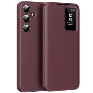 Husa Flip Smart » Samsung S25 Plus (S936), Magnetic View, Wallet, Red BORDO