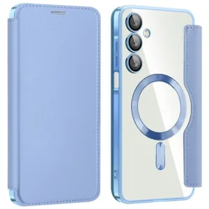 Husa MagFlip » Samsung A26 (A266), Magnet, RFID protect, Leather, Chrome Edge, Sky BLUE