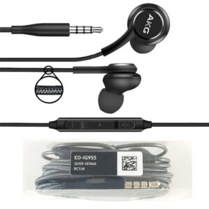 OEM (IG955) - Casti cu Fir, AKG, In Ear, Jack 3.5mm, Stereo HiFi, 1.2m, Braided, Black [bulk]