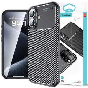 Husa AutoFocus » iPhone 16 Plus, Carbon Grain, Black