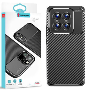 Husa AutoFocus » Xiaomi Redmi Note 14 Pro 4G, Carbon Texture, TPU, Black