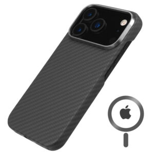 Husa Kevlar » iPhone 17 Pro Max, Aramid Fiber, MagSafe UltraThin, Black [M]