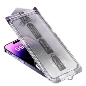 MX » Folie iPhone 11 Pro Max - MagicBox, cu Aplicator, DustFree, AntiSpy, Black frame, PRIVACY