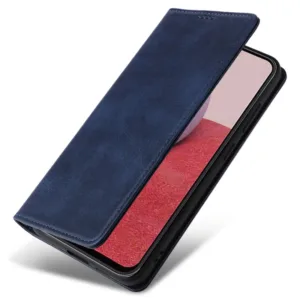 Husa Flip Leather » Xiaomi 15T, Deluxe, Magnetic Wallet, Navy BLUE