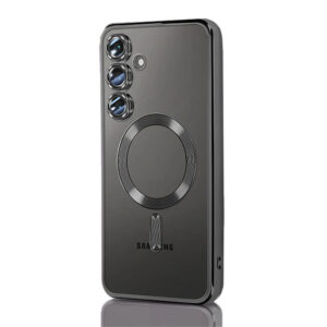 Husa Plating » Samsung A26, MagCase, TPU Clear, frame Black