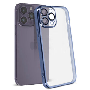 Husa Plating - iPhone 14 Pro - silicon Slim, Clear | Blue