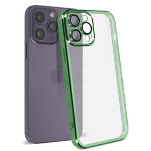 Husa Plating - iPhone 14 Pro - silicon Slim, Clear | Green