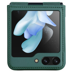Husa Nillkin » Samsung Z Flip5, Qin Leather, PC Leather, Deep Green