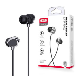 XO (EP53) - Casti cu Fir, In Ear, 3.5mm, 1.2m, Mic & Volume Key, HiFi, Black