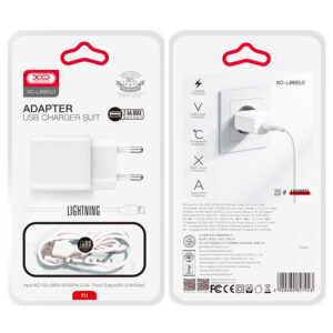 XO (L99) - Incarcator Retea + Cablu Lightning, 2.4A, 1xUSB-A, QC 3.0, White