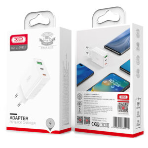 XO (L101) - Incarcator Retea, 20W, 2xUSB-C, 1xUSB-A, PD, QC 3.0, White