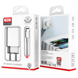 XO (L101) - Incarcator Retea + Cablu USB-C, 20W, 2xUSB-C, 1xUSB-A, PD, QC 3.0, White