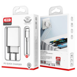 XO (L101) - Incarcator Retea + Cablu MicroUSB, 20W, 2xUSB-C, 1xUSB-A, PD, QC 3.0, White