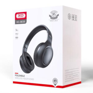 XO (BE35) - Casti Wireless, Over Ear, BT 5.2, 100h StandBy, Gaming, Elegant, Black