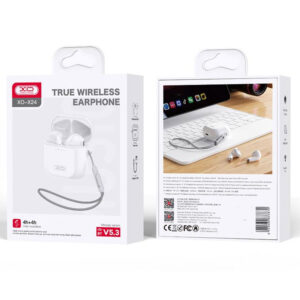 XO (X24) - Casti Wireless, Ear Buds, BT 5.3, 200h StandBy, 300mAh, Lanyard, White