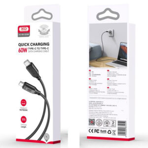 XO (NB-Q236B) - Cablu Date si Incarcare, USB-C, PD60W, QC3.0, Braided, 1m, Black