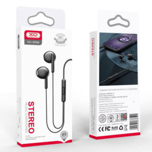 XO (EP69) - Casti cu Fir, In Ear, 3.5mm, 1.2m, Mic & Volume Key, HiFi, Black