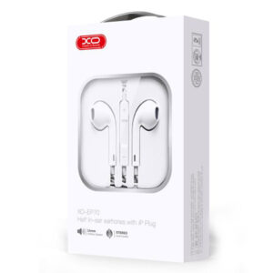 XO (EP70) - Casti cu Fir, In Ear, Lightning, 1.2m, Mic & Volume Key, HiFi, White