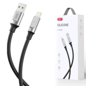 XO (NB251) - Cablu Date si Incarcare, USB-A la Lightning, 6A, Metallic, 1m, Black