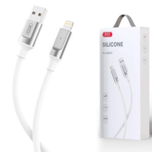 XO (NB251) - Cablu Date si Incarcare, USB-A la Lightning, 6A, Metallic, 1m, White