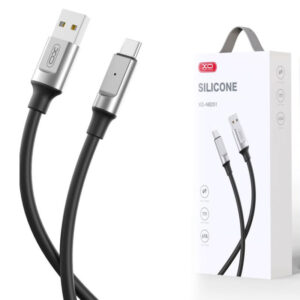 XO (NB251) - Cablu Date si Incarcare, USB-A la USB-C, 6A, Metallic, 1m, Black