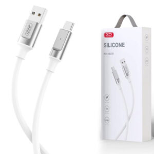 XO (NB251) - Cablu Date si Incarcare, USB-A la USB-C, 6A, Metallic, 1m, White