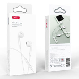 XO (EP72) - Casti cu Fir, In Ear, USB-C, 1.2m, Mic & Volume Key, HiFi, White