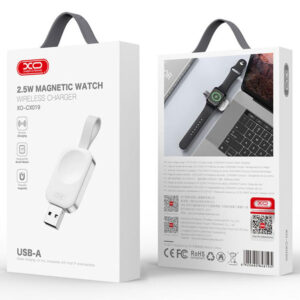 XO (CX019) - Incarcator Wireless, iWatch, Magnetic, 2.5W, Qi Charging, USB-A, Portabil, White