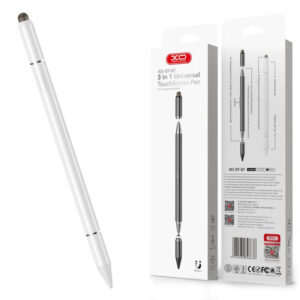 XO (ST-07) Pen, tip Stylus, Creion Capacitativ, 3 in 1, Touch Sensitive, Universal, WHITE