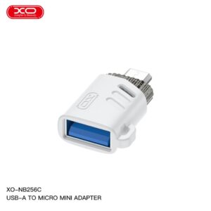 XO (NB256C) - Adaptor OTG Transfer, USB-A la MicroUSB, 480Mps, White