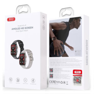 XO (J9) Ceas SmartWatch, Amoled, BT 5.0, 250mAh, Chu Bird, Square Sport, Silver