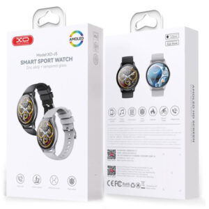 XO (J5) Ceas SmartWatch, Amoled, BT 5.0, 260mAh, Screen Pearl, Round Sport, Silver