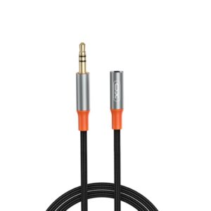 XO (NB-R269A) - Cablu Audio, Jack 3.5mm (M) la 2x Jack 3.5mm (F), Braided, 1m, Black