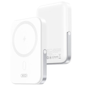XO (PR242) - Baterie Externa, MagBank Wireless 15W/PD20W, Magnetica, Stand U-shape, 5000mAh, Fast Charge, White