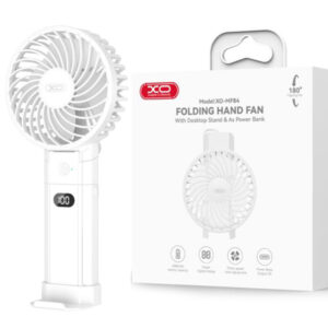 XO (MF84) Ventilator portabil/Desktop, Suport Pliabil, 3 viteze, 4000mAh, WHITE