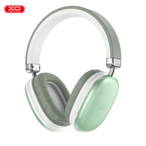 XO (BE45) - Casti Wireless, On-Ear, BT 5.3, 400mAh, comenzi functii, Ambinet Light, Beiguo Headworn | Green