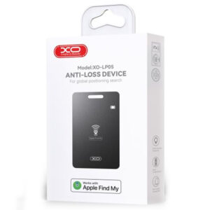XO (LP05) Dispozitiv Card, tip AirTAG, anti-pierdere, compatibil functie FindMy MFI, Black