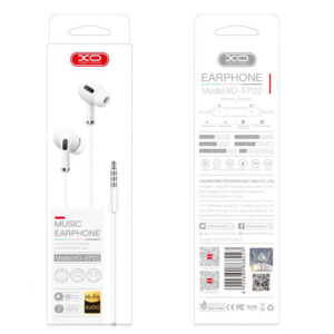 XO (EP22) - Casti cu Fir, In Ear, 3.5mm, 1.2m, Mic & Volume Key, HiFi, White