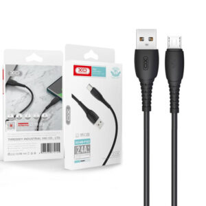 XO (NB-P163) - Cablu Date si Incarcare, USB-A la MicroUSB, 2.4A, 1m, Black