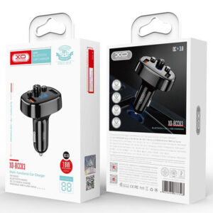 XO (BCC03) - Modulator FM | BT, 18W, 2xUSB-A, 2xUSB-A, QC 3.0, Power LED, Black