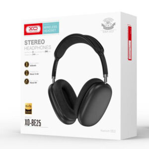 XO (BE25) - Casti Wireless, Over Ear, BT 5.0, 300h StandBy, Gaming, Stereo, Black