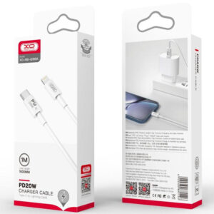 XO (NB-Q189A) - Cablu Date si Incarcare, USB-C la Lightning, PD20W, QC3.0, 1m, White