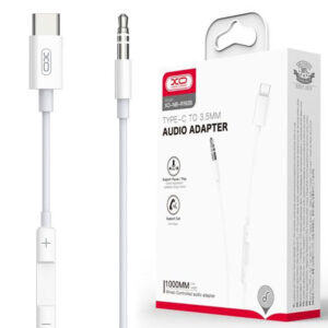 XO (NB-R192B) - Cablu Audio, USB-C la Jack 3.5mm (M) - PopUp Function, 1m, White