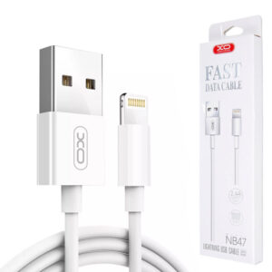XO (NB47) - Cablu Date si Incarcare, USB-A la Lightning, 2.4A, 1m, White