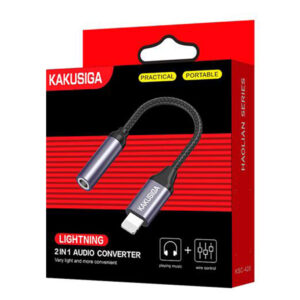 Kaku (KSC-428) - Cablu Audio, Lightning la Jack 3.5mm (F) - 12cm, Black