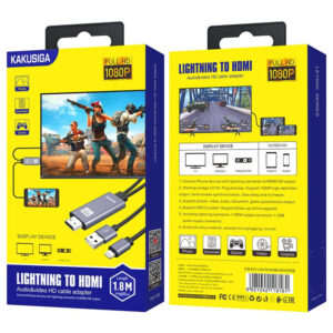 Kaku (KSC-556) - Adaptor Audio si Video, Lightning la HDMI, 1.8m, Gray